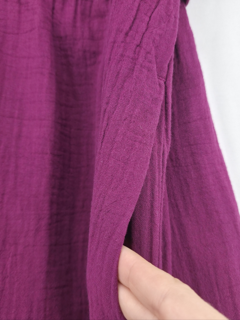 Pact Organic Cotton Coastal Double Gauze Breezy Midi Dress XS Sangria Minimalist - Picture 8 of 16